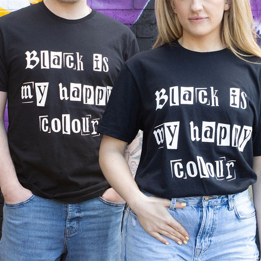 Black is My Happy Colour Unisex T-shirt Size L