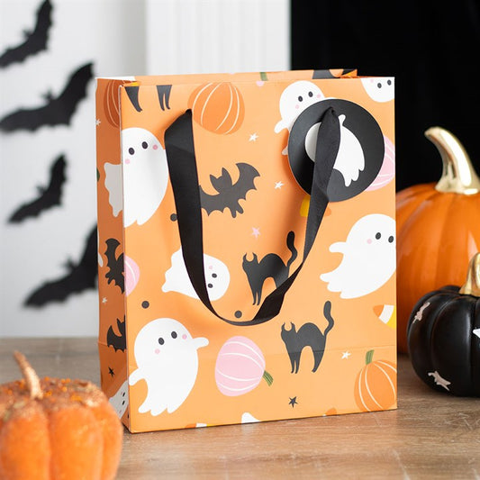 23cm Sweet and Spooky Ghost Print Gift Bag